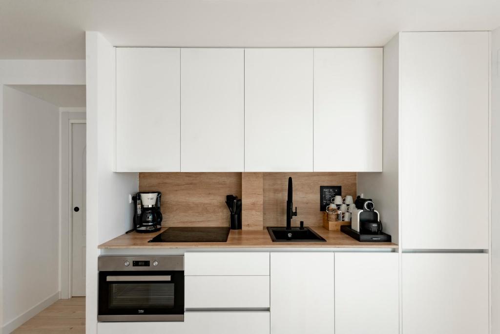 A kitchen or kitchenette at O mar de preciosa