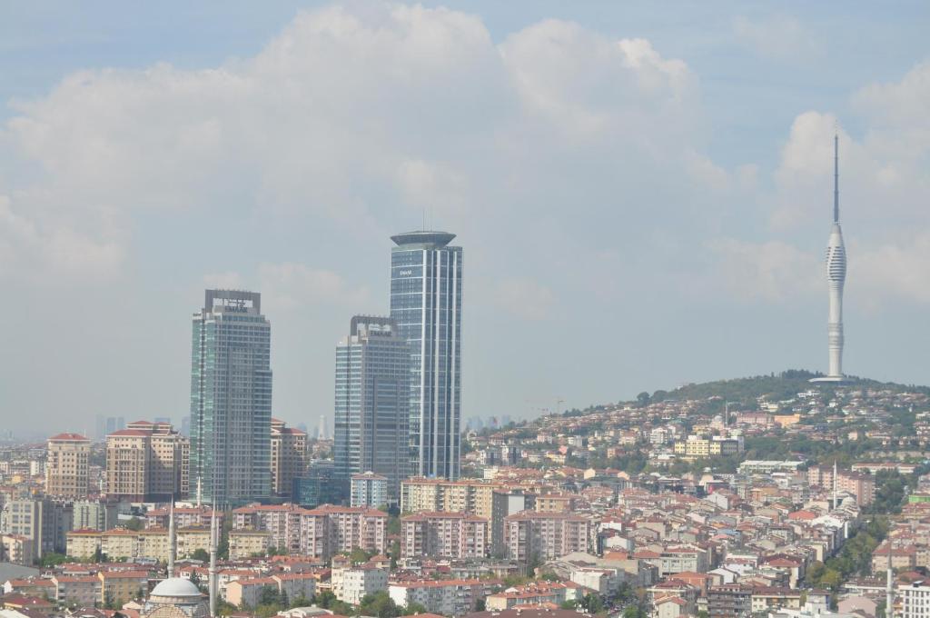 a view of a city with tall buildings at Private Room in Istanbul #109 in Istanbul