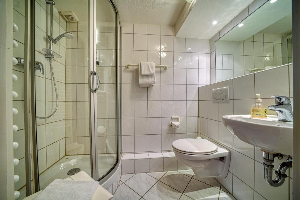 Koupelna v ubytování Hotel Zur Eule