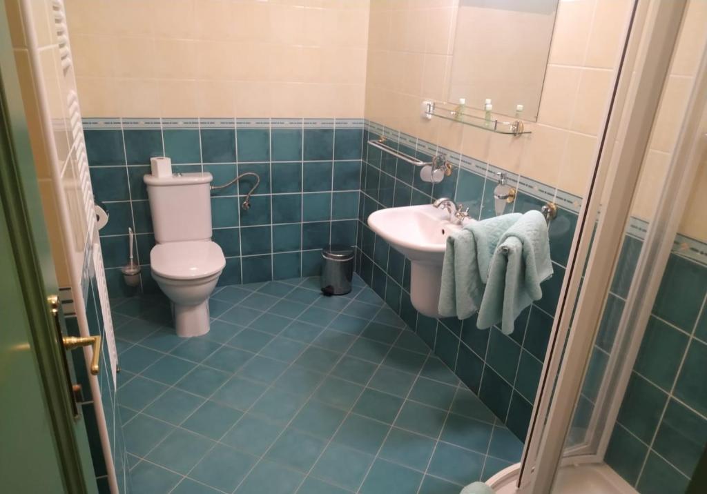 Koupelna v ubytování Hotel Svatý Tomáš