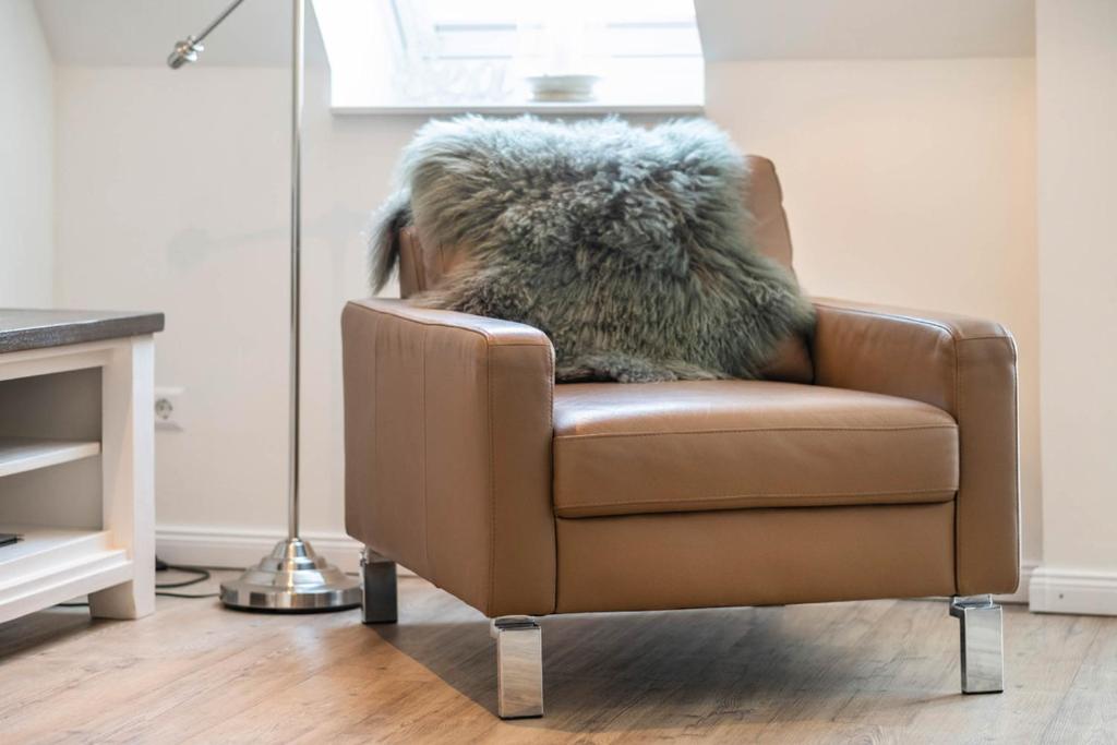 Posezení v ubytování Weisse Villa Apartment 3 1 Hafenkante