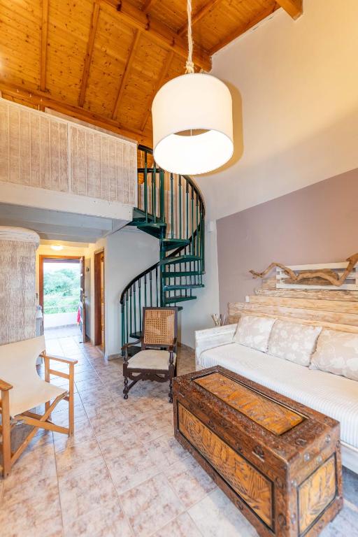 O zonă de relaxare la Villa Del Sol Corfu