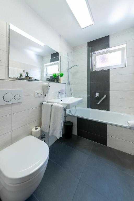 Koupelna v ubytování Hotel am Stadtgarten