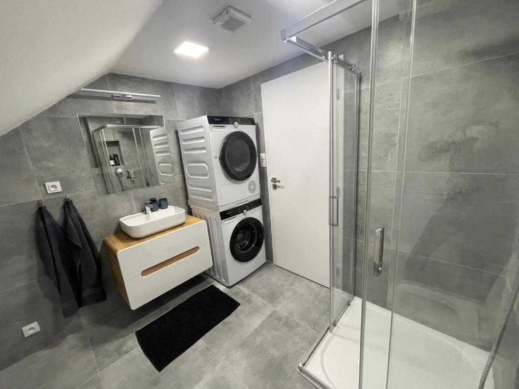 Koupelna v ubytování Apartmán Světla