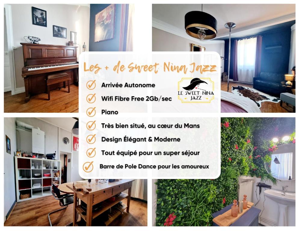 Fotografia z galérie ubytovania Sweet Nina Jazz Appartement pour 5 voyageurs, situé à la Place de la République, avec parking et lit queen size v destinácii Le Mans