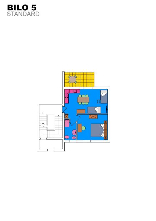 De plattegrond van Residence Oasis