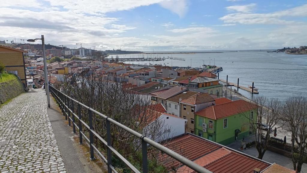 un grupo de casas en una colina junto al agua en Douro Afurada Boutique Apartments, en Vila Nova de Gaia
