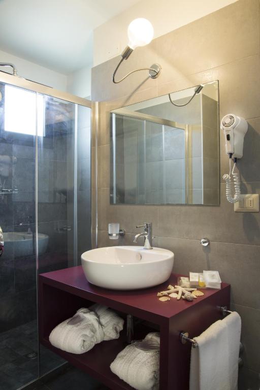 Koupelna v ubytování Hotel Ambassador