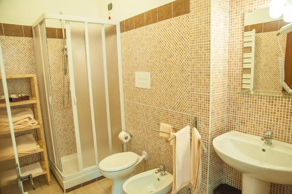 Koupelna v ubytování B&B La Cannalia