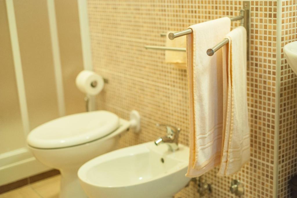 Koupelna v ubytování B&B La Cannalia