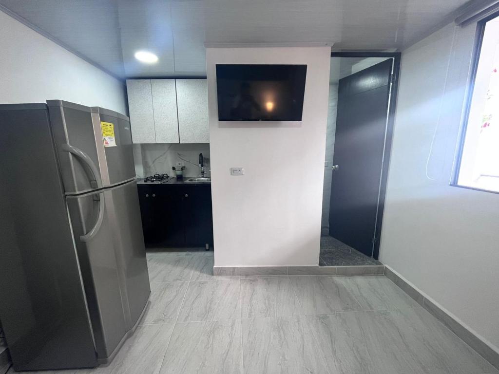 Kuchyň nebo kuchyňský kout v ubytování Edificio SantaMarta Medellín