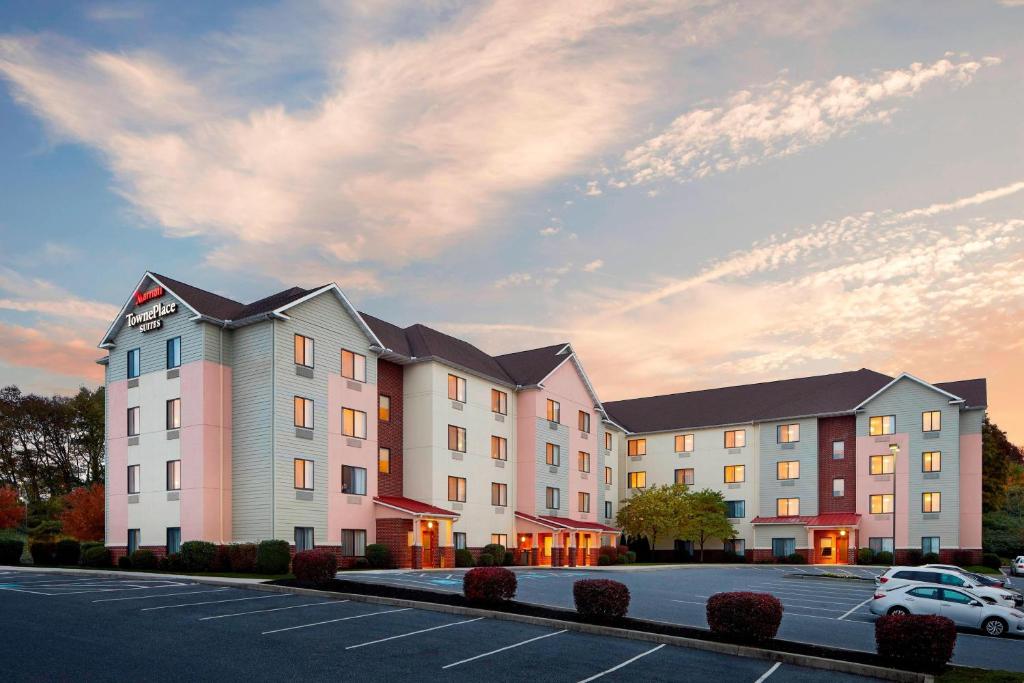 a rendering of a hotel with a parking lot at TownePlace Suites by Marriott Harrisburg Hershey in Harrisburg