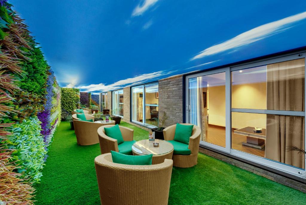 Posezení v ubytování Marina- Shimla First Designer Boutique Hotel
