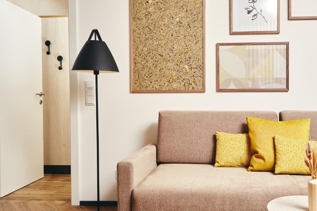 Posezení v ubytování HOMEBOUND APARTMENTS Bad Goisern - contactless check-in