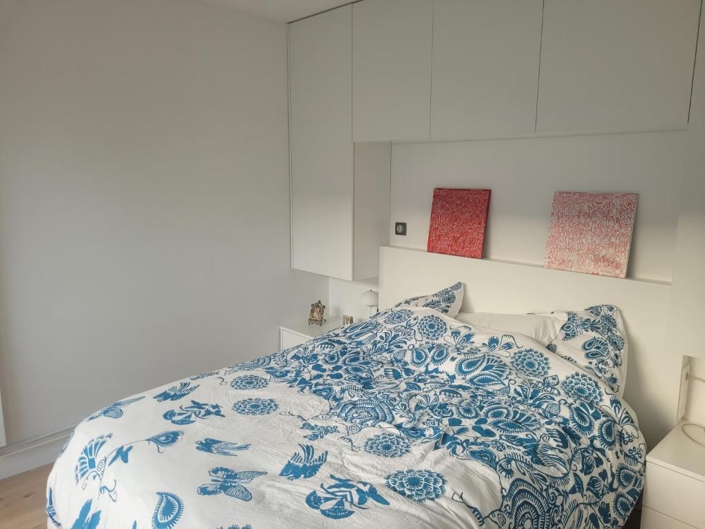 Posteľ alebo postele v izbe v ubytovaní Au Nom du Zen 3 pièces avec terrasse cœur Deauville