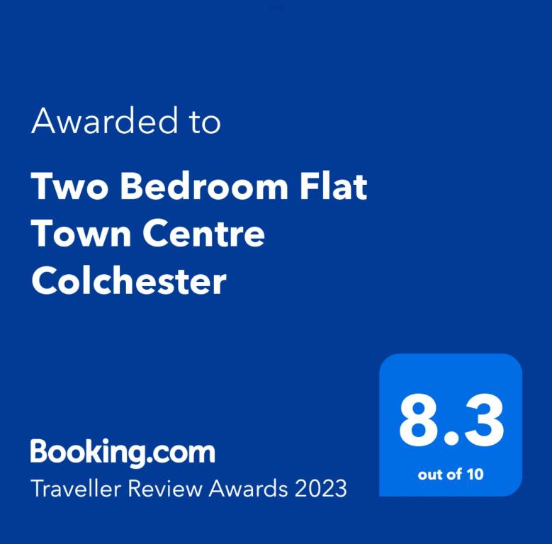 Certifikát, hodnocení, plakát nebo jiný dokument vystavený v ubytování Two Bedroom Flat Town Centre Colchester