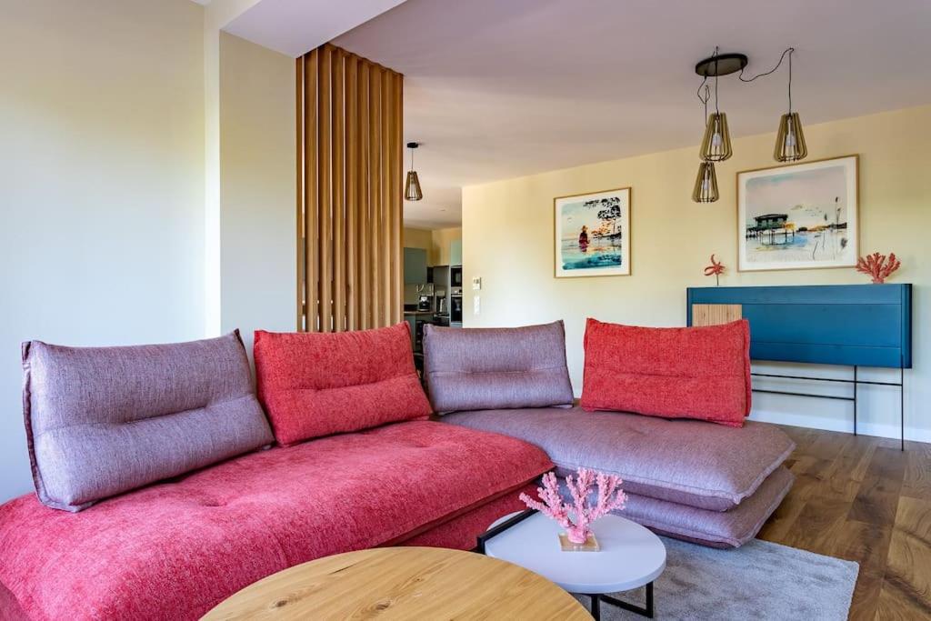 Część wypoczynkowa w obiekcie O'DUNE Pyla Plage -appartement jacuzzi vue mer -