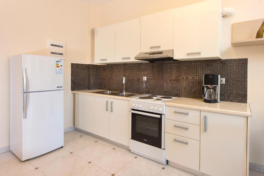 Kuchyň nebo kuchyňský kout v ubytování Renata's Villas