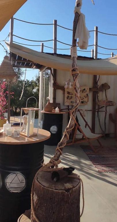 Balkón nebo terasa v ubytování Sublim' Ecolodge