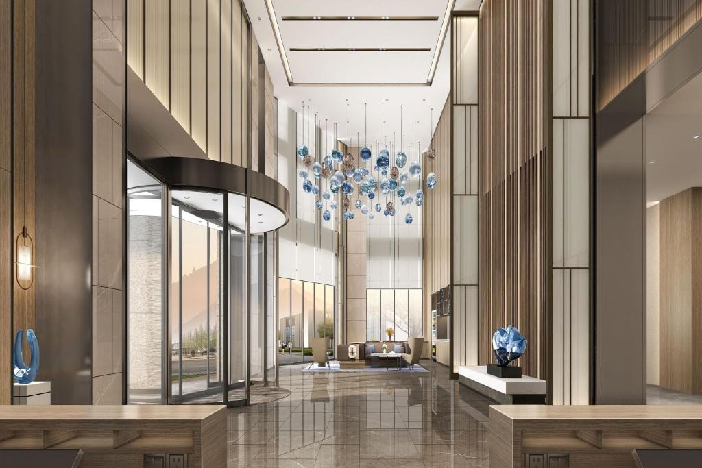 a rendering of the lobby of a building at Fairfield by Marriott Danyang in Danyang