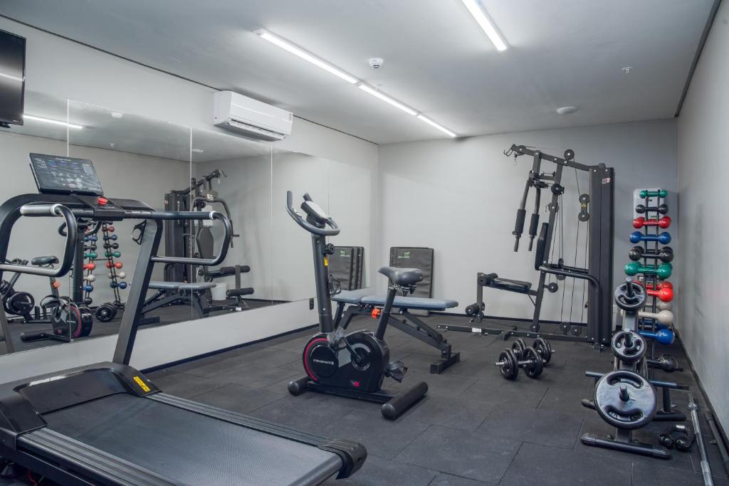 Fitness centrum a/nebo fitness zařízení v ubytování Hotel Brisa Praia Pajuçara