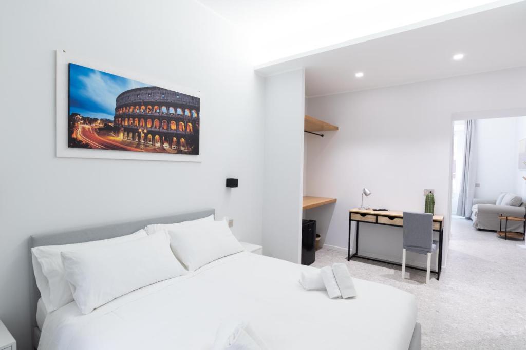 Ліжко або ліжка в номері White Home Suite and Rooms