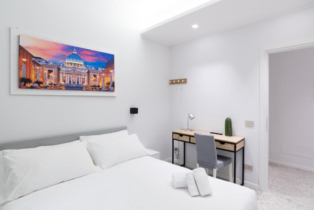 Ліжко або ліжка в номері White Home Suite and Rooms
