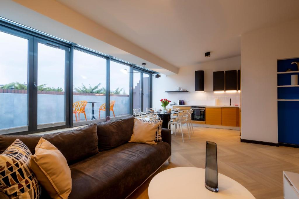 Kuchyňa alebo kuchynka v ubytovaní Penthouse Cracow