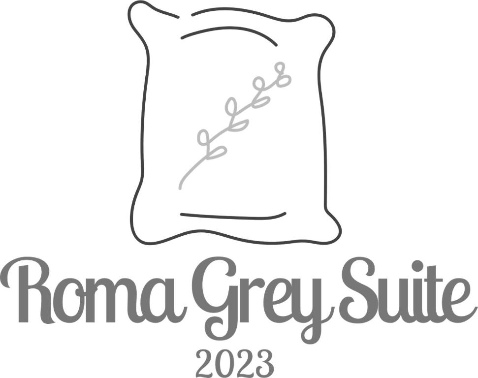 a logo for a yarn shop with a hand drawn vase at Roma Grey Suite in Rome