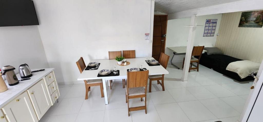 Kuchyň nebo kuchyňský kout v ubytování Apartamento PRATICO