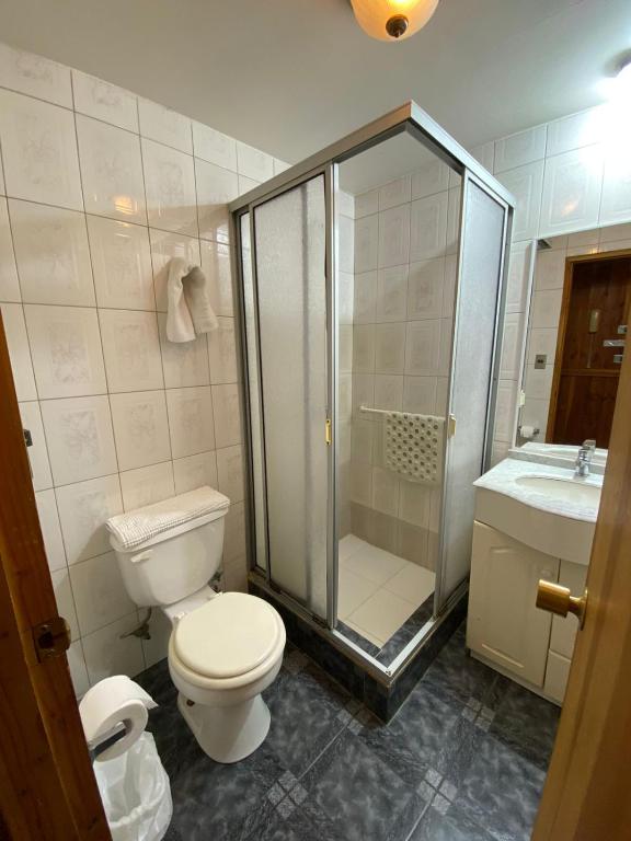 Koupelna v ubytování Hostal & Cabañas Don Juan