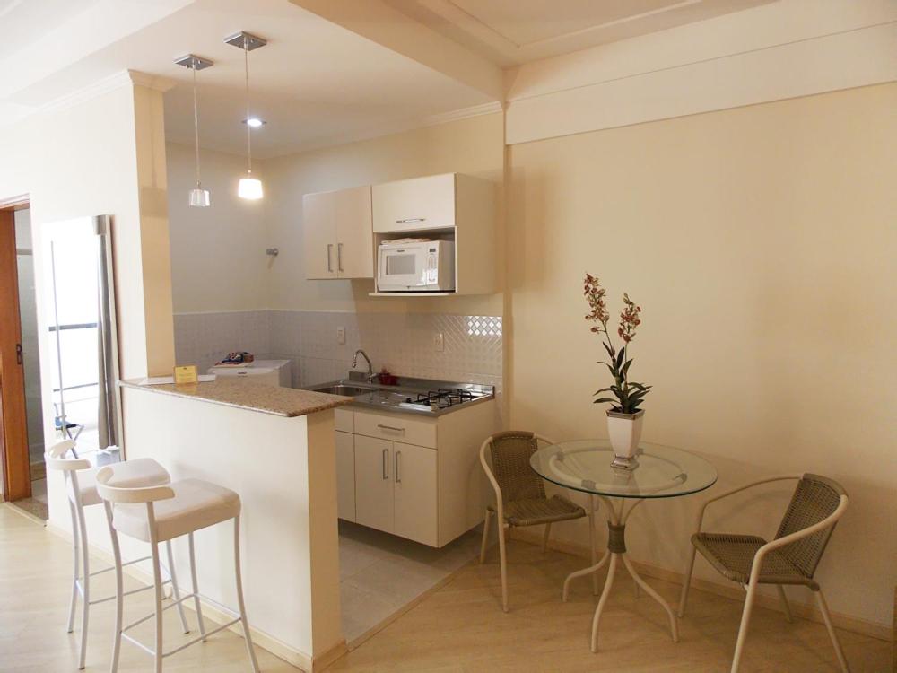 Kuchyň nebo kuchyňský kout v ubytování Itajubá Flat Hotel