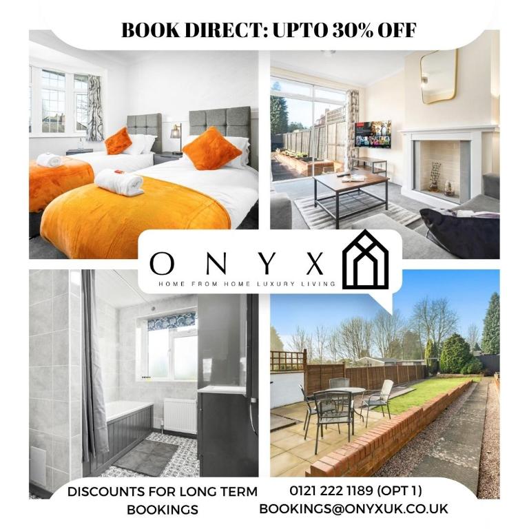 Onyx Luxury Large 3 Bedroom Stylish House Birmingham Central