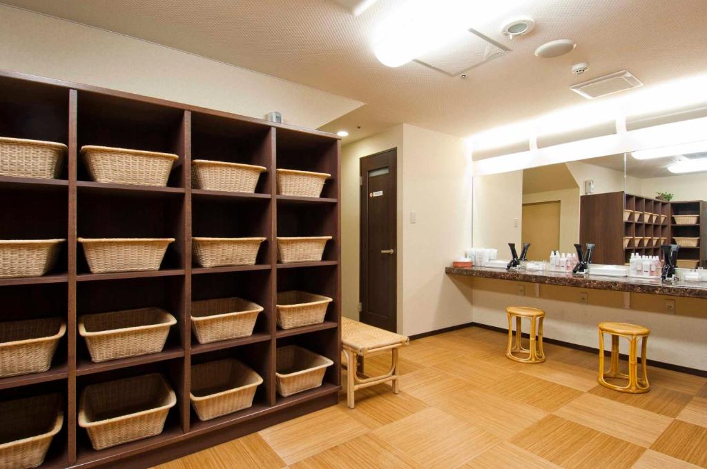 Kuchyň nebo kuchyňský kout v ubytování Niigata Daiichi Hotel