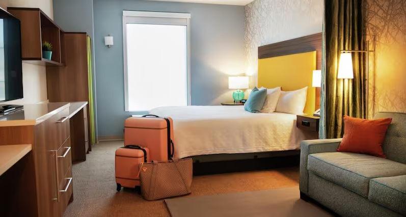 Krevet ili kreveti u jedinici u okviru objekta Home2 Suites By Hilton Boston Franklin