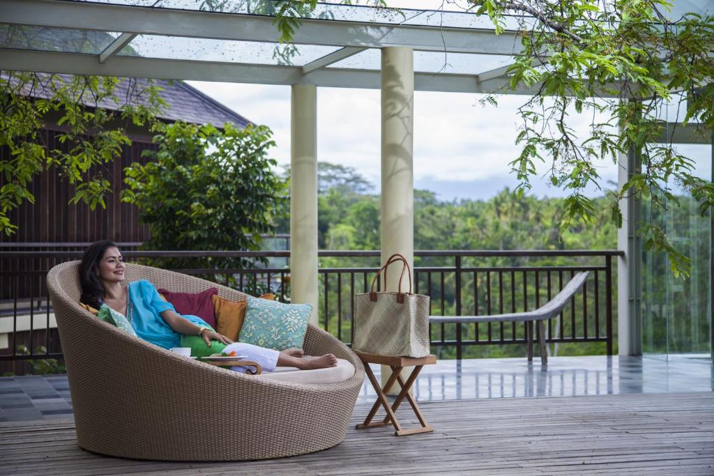 Balkón nebo terasa v ubytování Komaneka at Tanggayuda Ubud