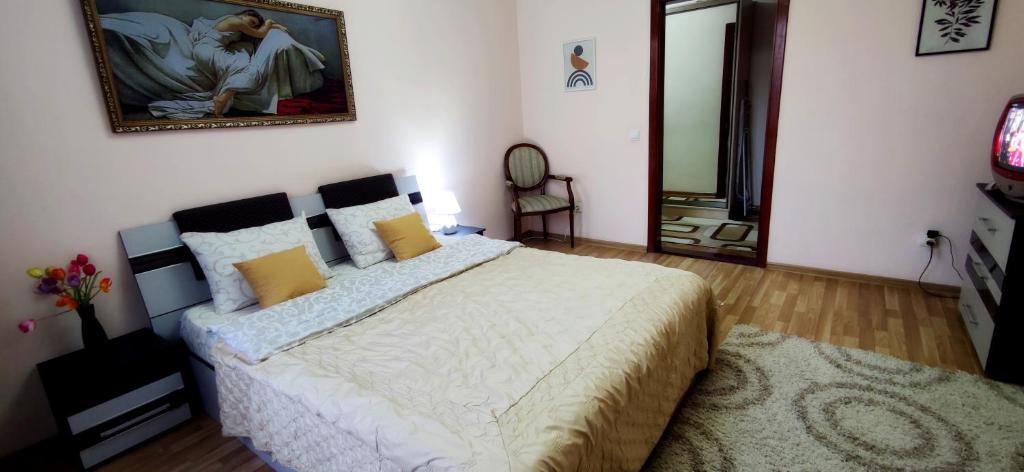 Llit o llits en una habitació de Apartment.md