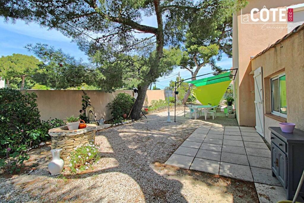 En have udenfor Sous les pins T2 côte bleue lacote immo 4