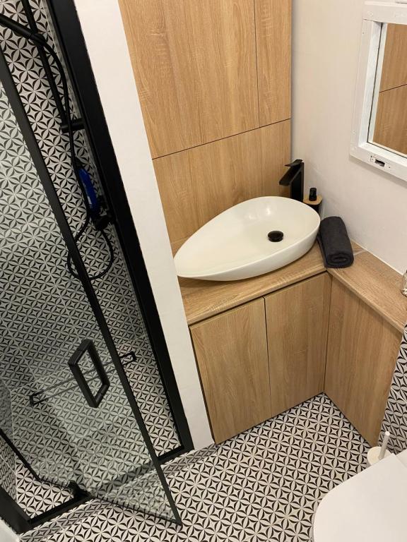 Kúpeľňa v ubytovaní Słoneczny apartament