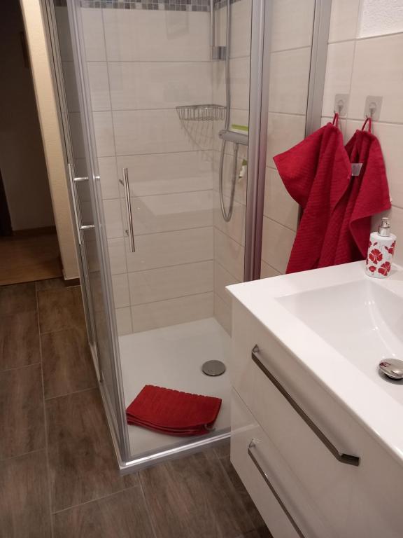 Koupelna v ubytování Ferienwohnung Rathke