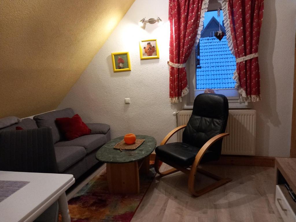 Posezení v ubytování Ferienwohnung Rathke