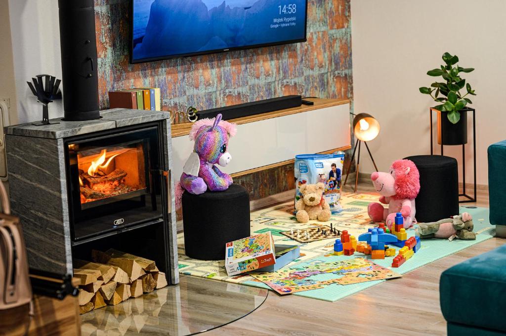 TV a/nebo společenská místnost v ubytování Chata pod Martinkami