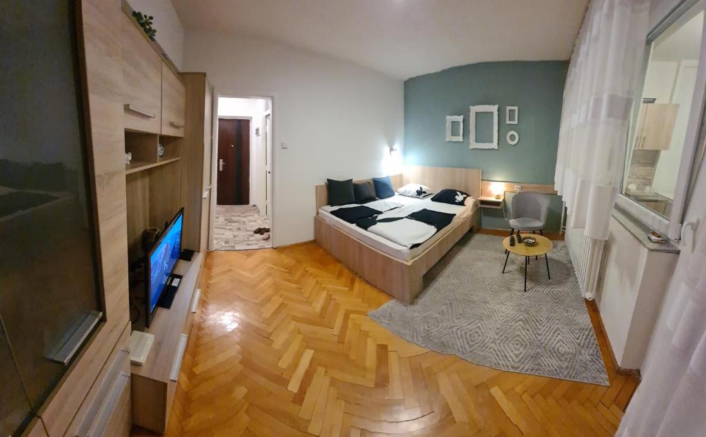 TV a/nebo společenská místnost v ubytování Kineski zid