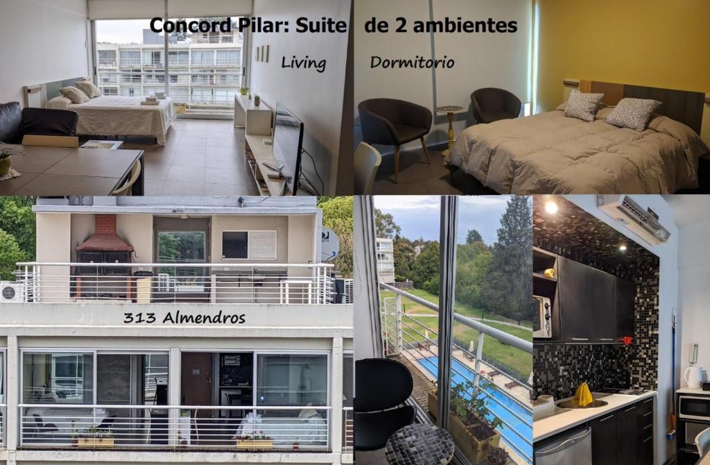 CONCORD PILAR"313 Almendros"50m2 en Suite -living y dormitorio- de 1 a 4 huéspedes