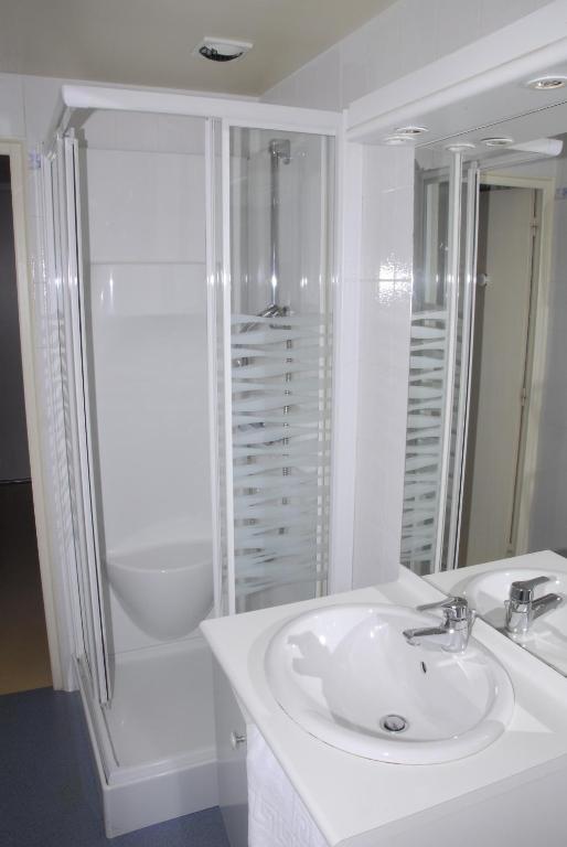 Koupelna v ubytování Hotel Chez Chaumat