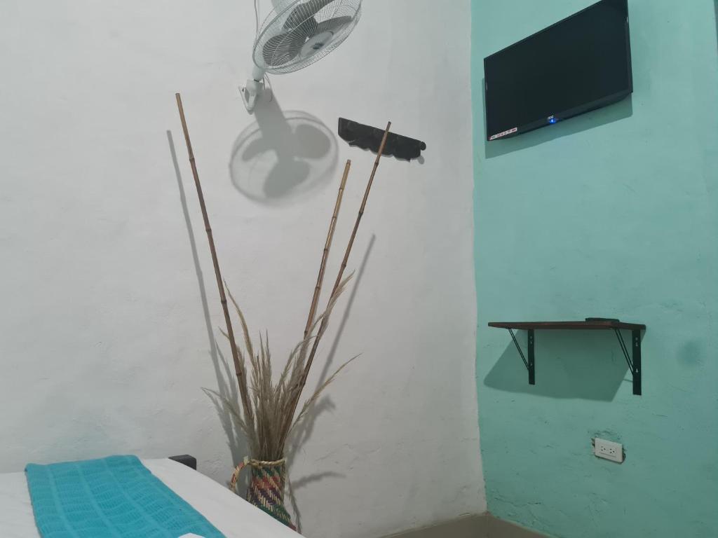TV a/nebo společenská místnost v ubytování Hotel Alcázar Real