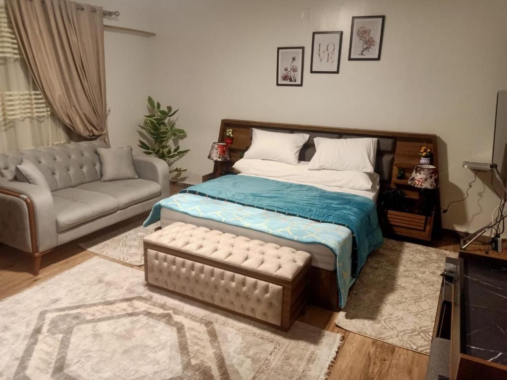 Postel nebo postele na pokoji v ubytování فاكانزا شقة فندقية مفروشة- vacanze