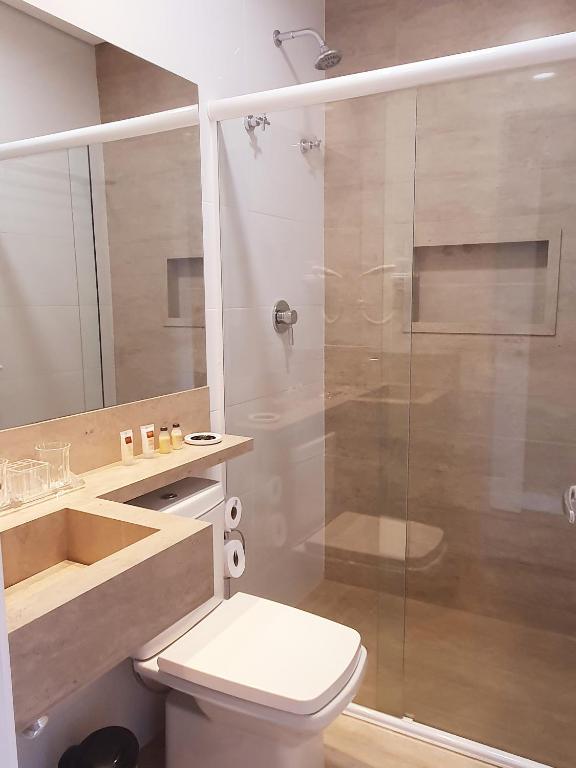 Koupelna v ubytování Hotel Pousada Pacaembu