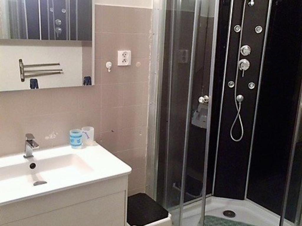 Kúpeľňa v ubytovaní Appartement F3 rénové, 2 à 6 pers, clim, wifi, garage fermé, animaux OK, Amélie-les-Bains - FR-1-703-31