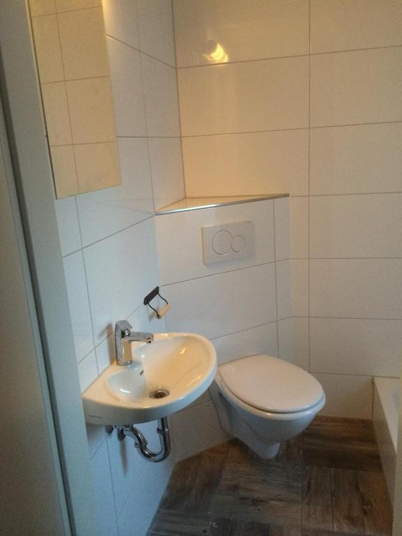 Koupelna v ubytování Hotel Engel